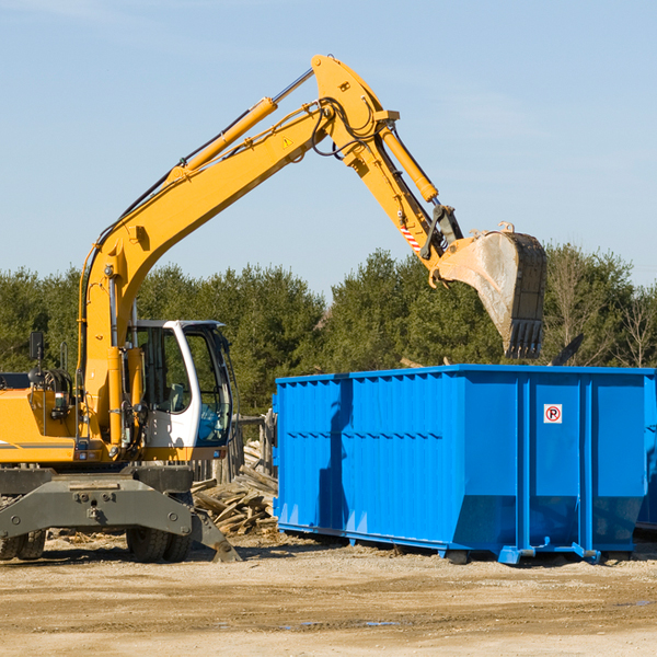 can i choose the location where the residential dumpster will be placed in Stewartsville New Jersey